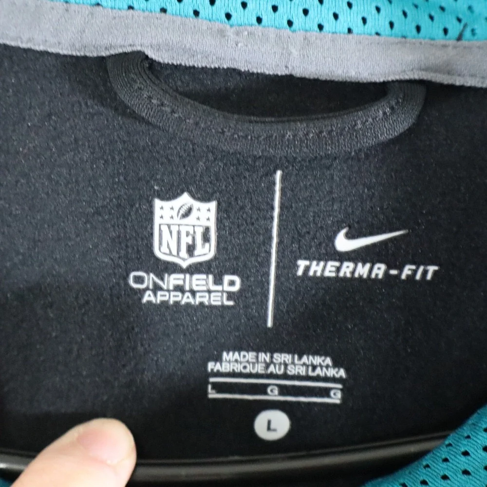 Nike NFL On‑Field Jacksonville Jaguars Therma‑Fit Hoodie Men's L – Black/Teal
